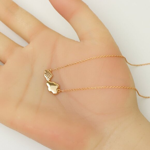 -"Minimalist Rose Gold Cloud Pendant Necklace, Adjustable Chain, XPNL0193 - Picture 4 of 13